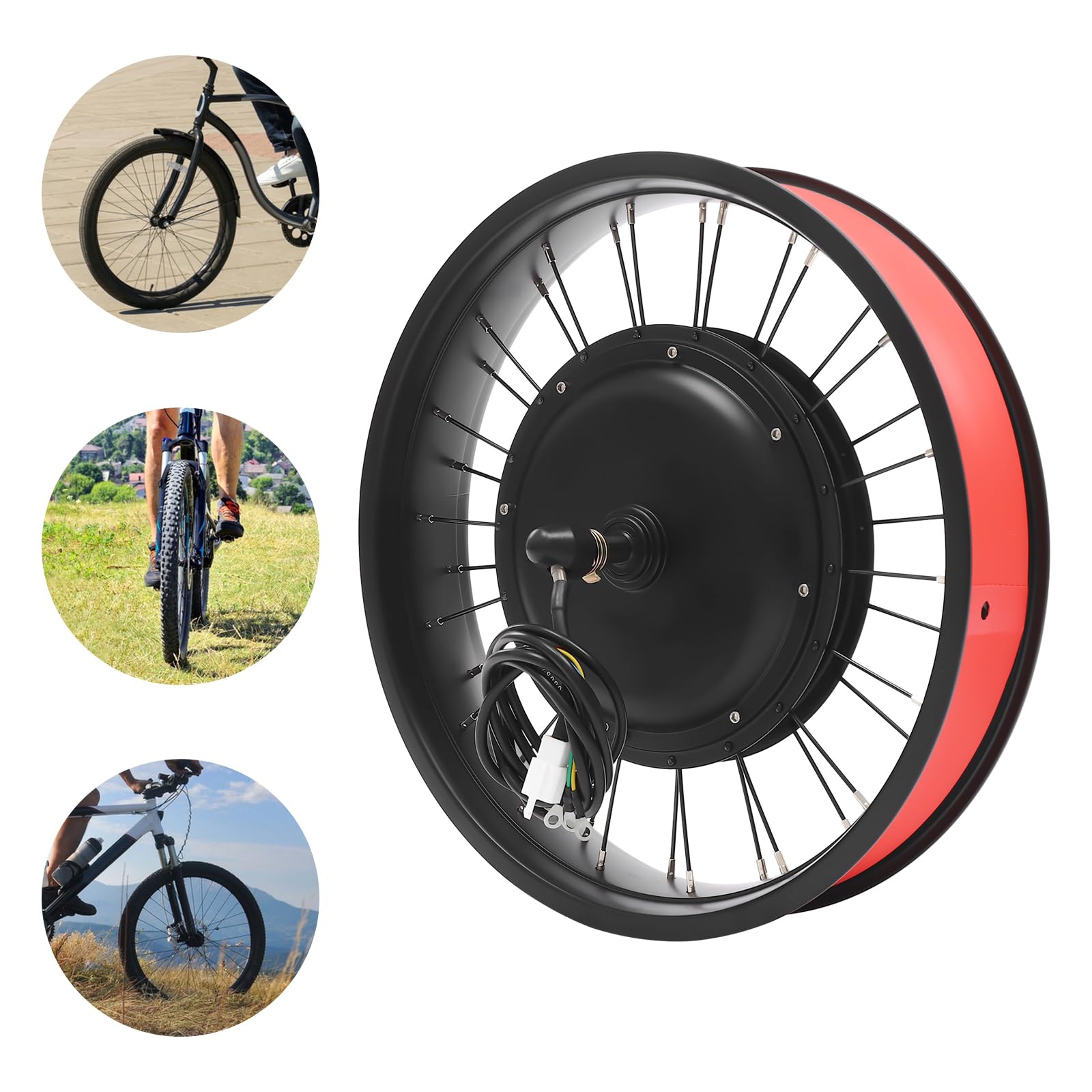 Kit de vélo électrique 48 V 1000 W 20 pouces, moteur à moyeu sans balais, LCD PAS, vélo, motoneige, conversion