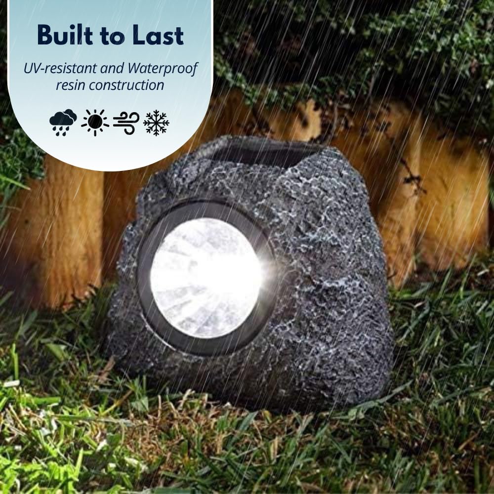 Garden Mile Solarleuchten für den Außenbereich, 15 Lumen, wasserdicht, strapazierfähig, hellweiß, Solar-Gartenleuchten für Weg, Auffahrt, Terrasse, Hof, Beleuchtung, 4 Stück