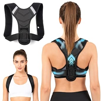Posture Corrector for Men & Women, Adjustable Back Brace & Straightener for Office, Home & Daily Use, Relieve Back Pain, Prevent Hunching & Slouching, Comfortable & Breathable, L