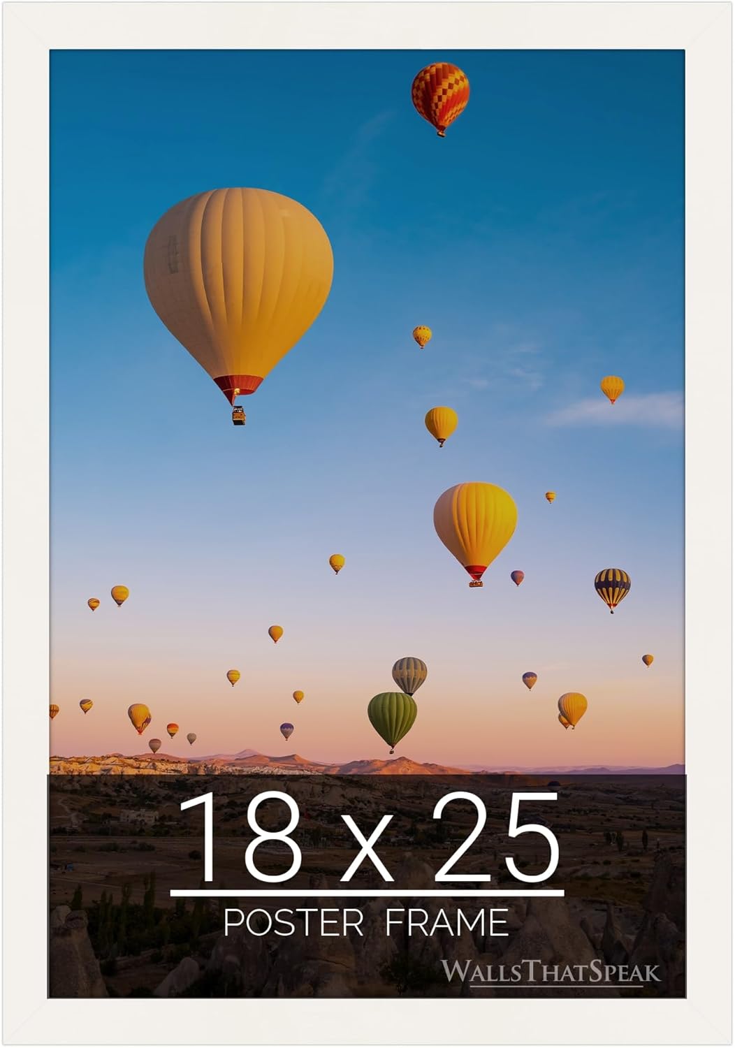 wallsthatspeak 18x25 white Picture Frame for Puzzles Posters Photos or Artwork