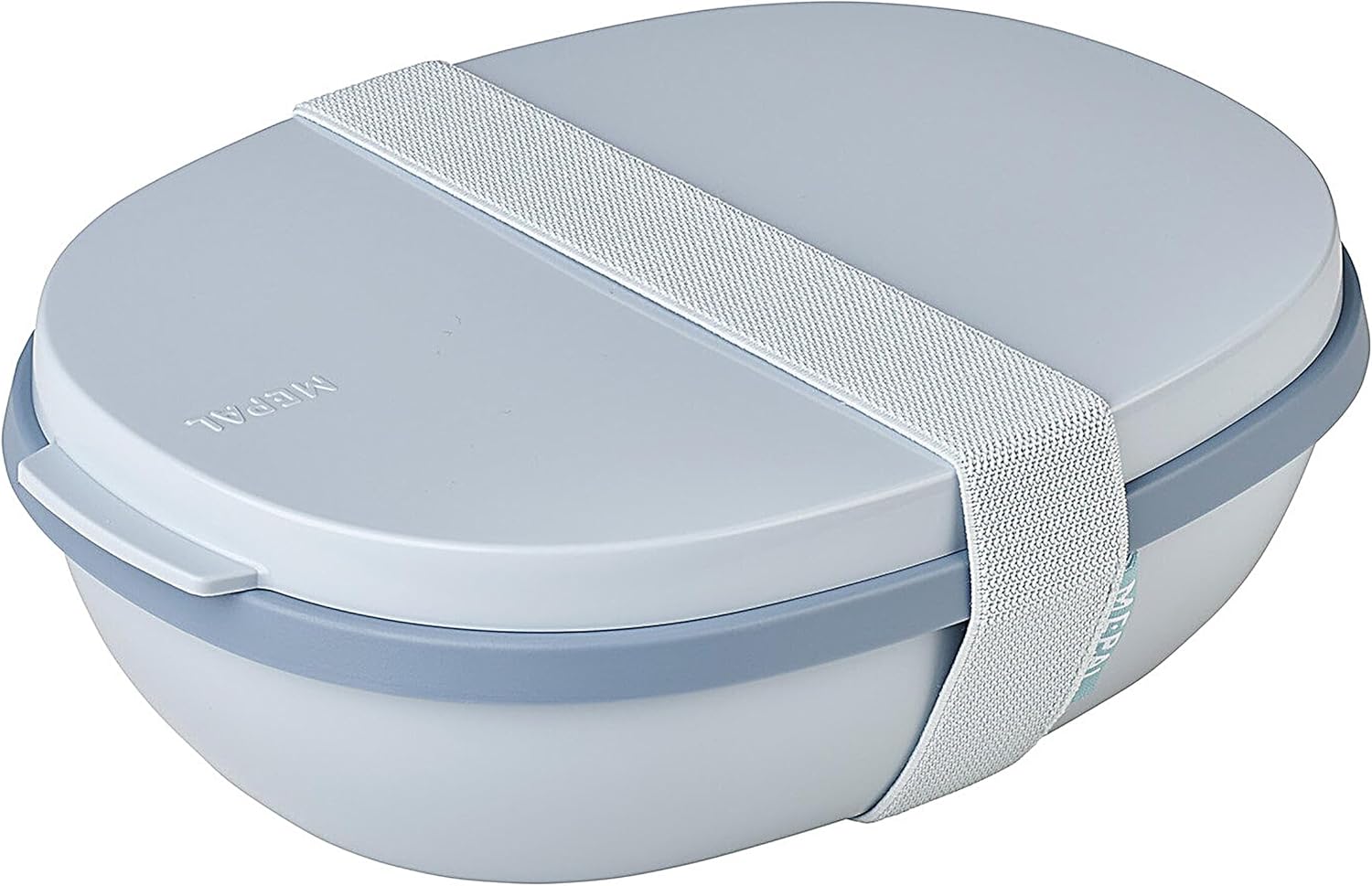 Mepal – Lunchbox Ellipse Duo – Lunch Box for Adults & Salad Box to Go - Practical Lunch Box for A Healthy Lunch – Ideal for Sandwiches, Salads & Leftovers - 825 ml + 600 ml - Nordic Blue