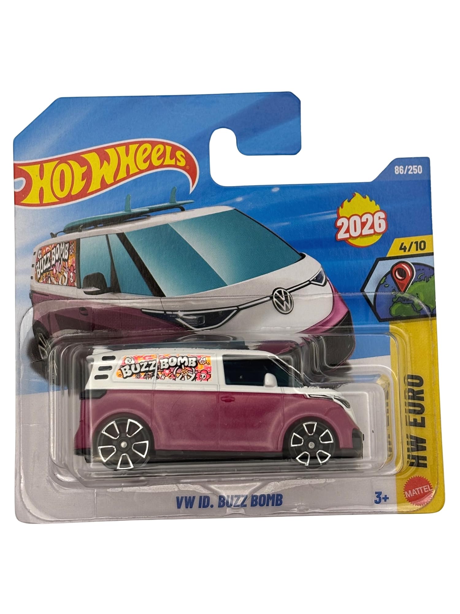 Hot Wheels - VW ID. Buzz Bomb - JJH46 - HW Euro 4/10 - Short Card