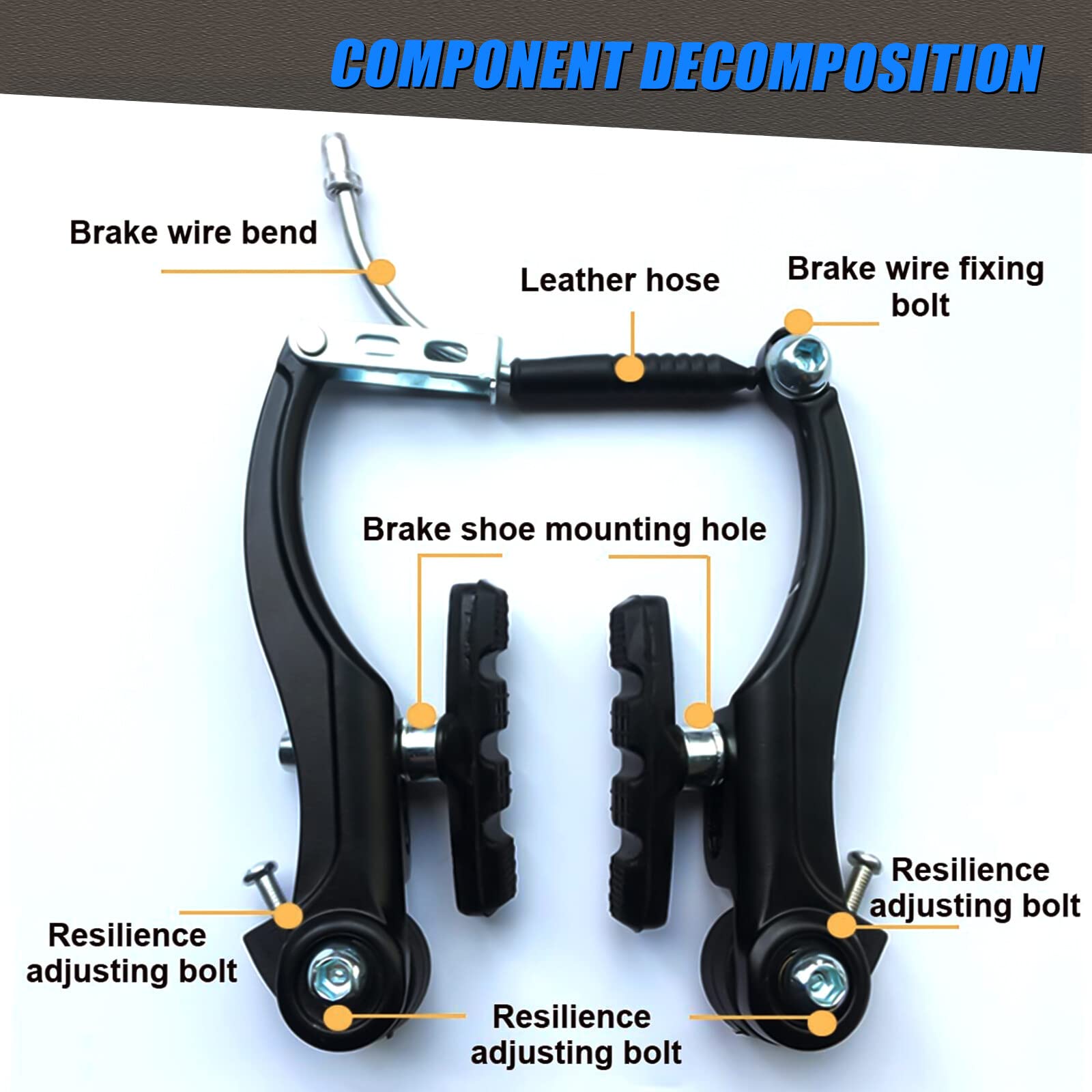 Freno Bicicleta Juego De Frenos De Bicicleta, 2 Pares De Frenos V-Brake  Delanteros Y Frenos Shimano, image size:1600x1600
