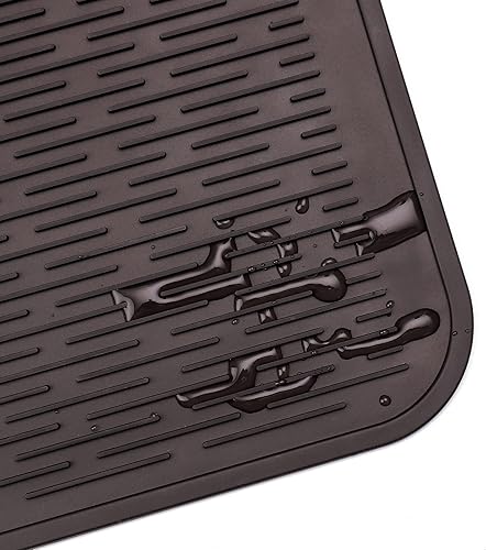 Miniatura 1114 de Tapete de silicona para secado de platos para múltiples usos, fácil de limpiar, ecológico, resistente al calor, tapete de silicona para encimera