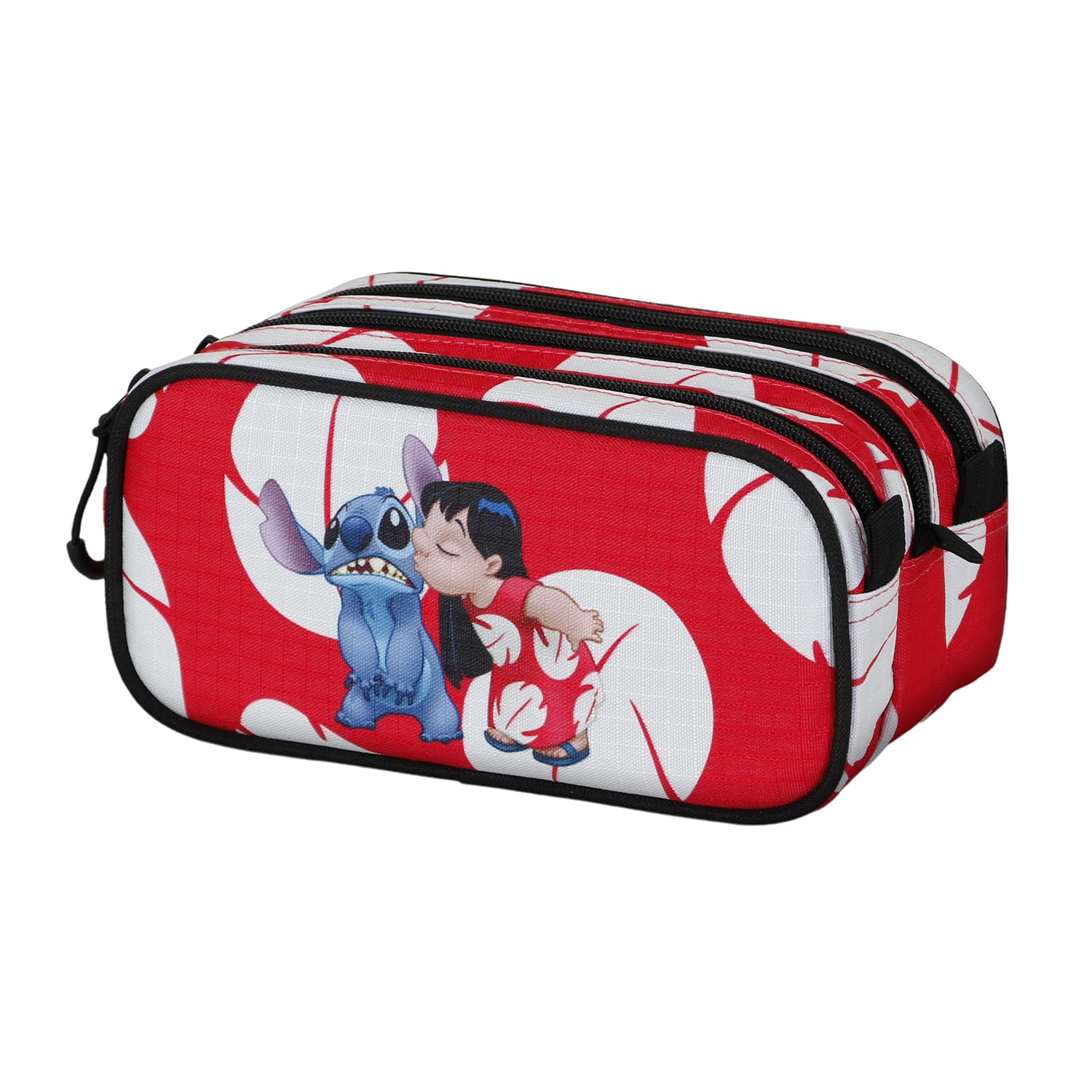 Disney Lilo y Stitch Kiss-Estuche Portatodo Trick Fan 2.2, Rojo, 23 x 11 cm