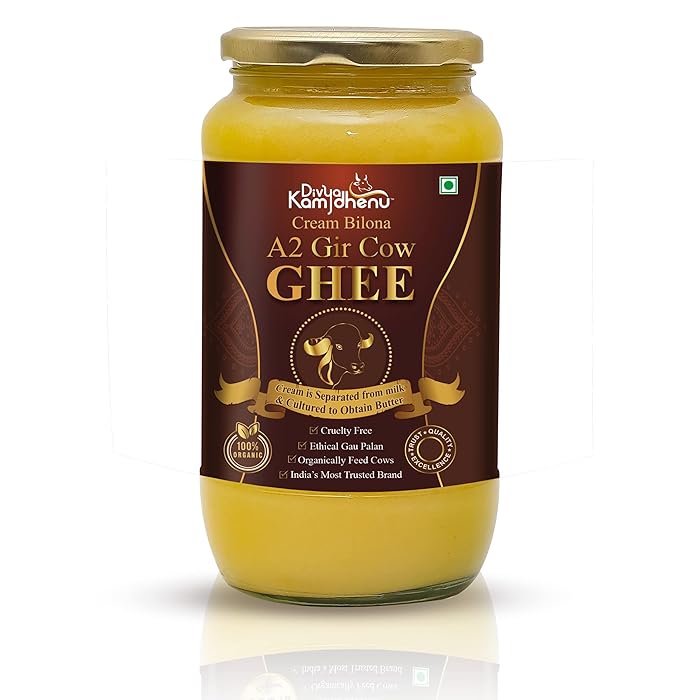 Buy Divya Kamdhenu Cow A2 Ghee Cream Bilona Method (500 ML) Gir Cow