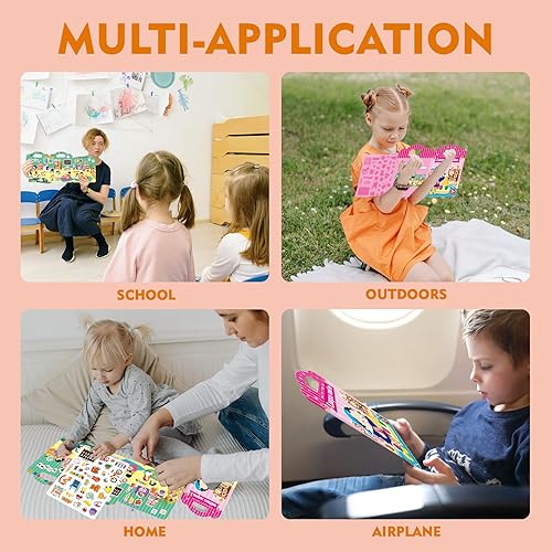 Miniatura 7 de Jelly Stickers Book for Kids 2-4, Reusable Stickers for Toddlers 1-3, Quiet Busy Book Preschool Learning Activities Travel Toys for Girls Boys Ages