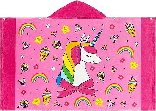 Miniatura 32 de Toallas de baño para niños, toalla para niños con capucha para playa, baño, piscina, toallas de natación de 30 x 50 pulgadas, tamaño grande, ultra