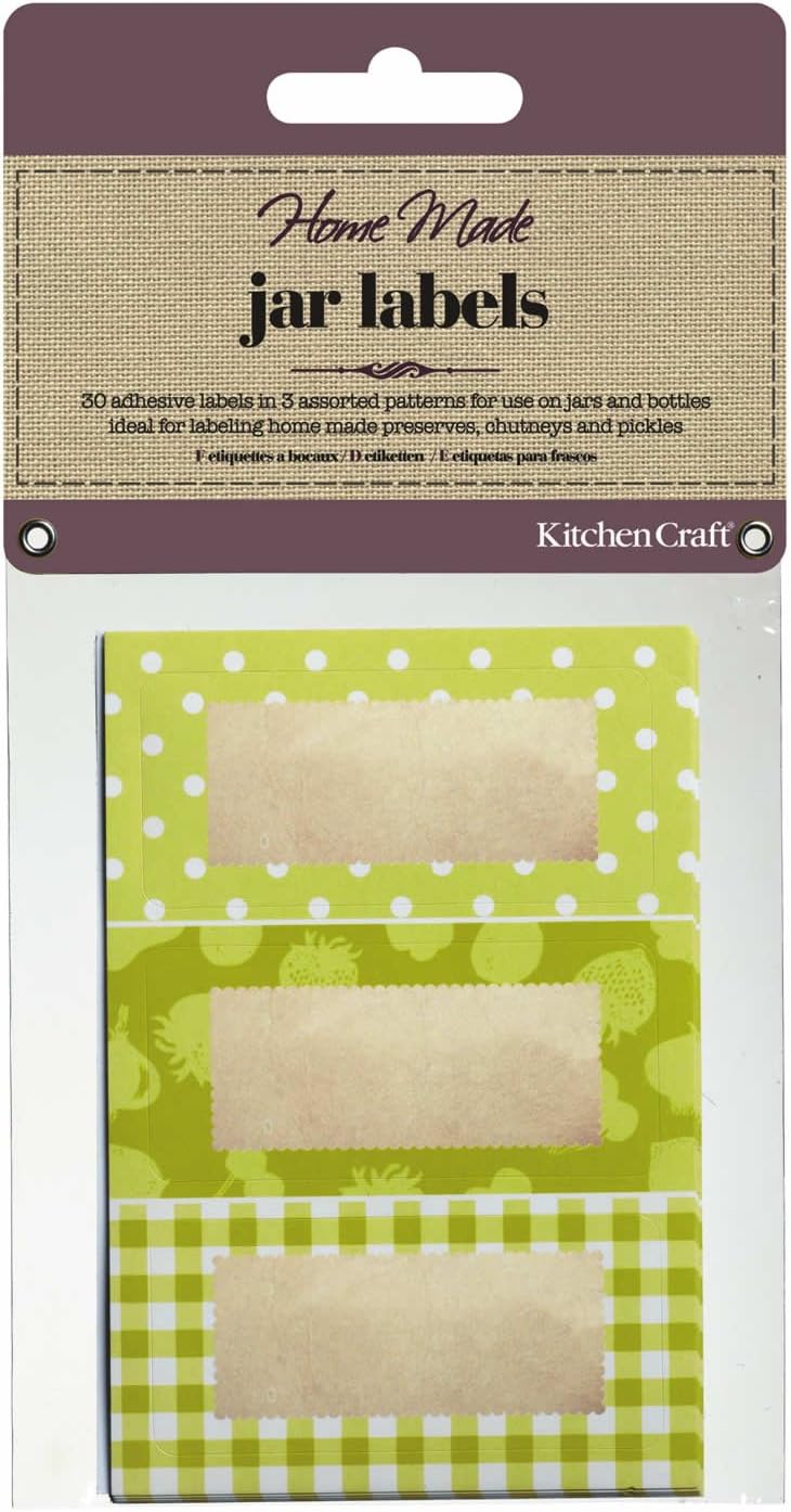Kitchen Craft Home Made Jam Jar Labels for Jars and Bottles, Garden