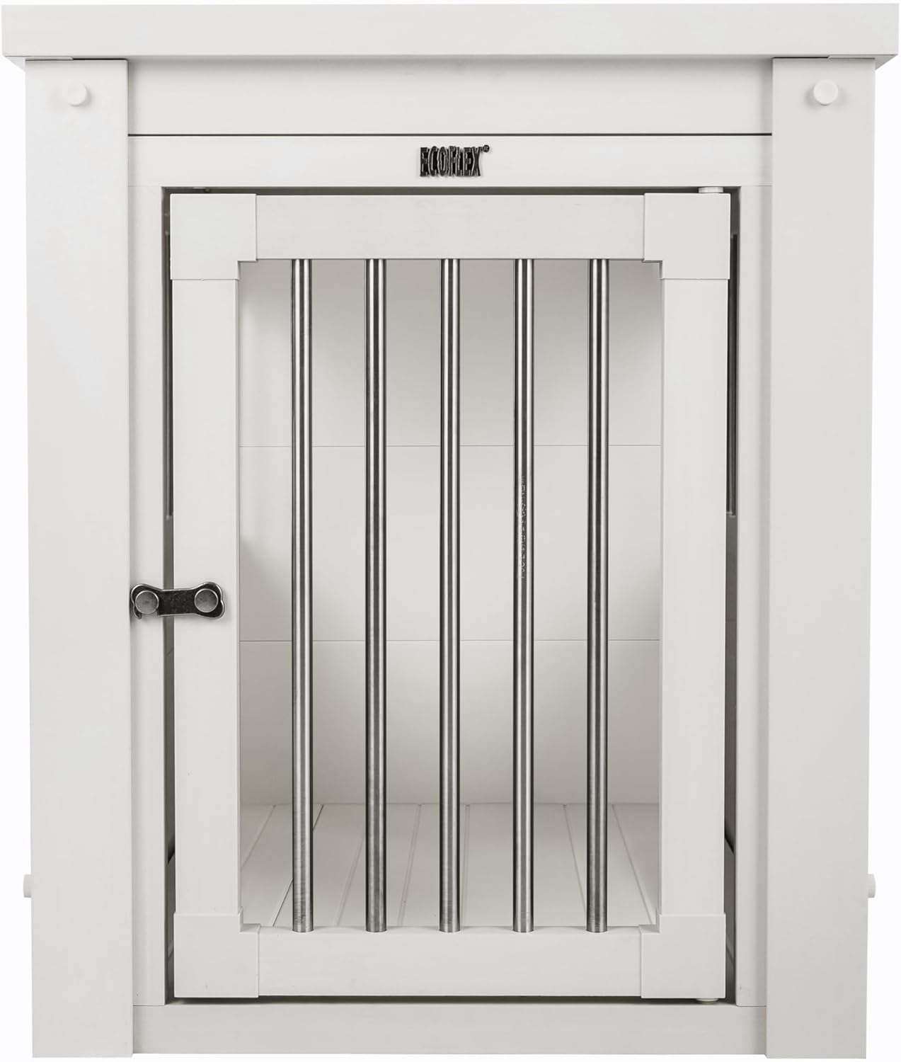 New Age Pet ecoFLEX Pet Crate/End Table, Medium, Antique White, Model:EHHC404M