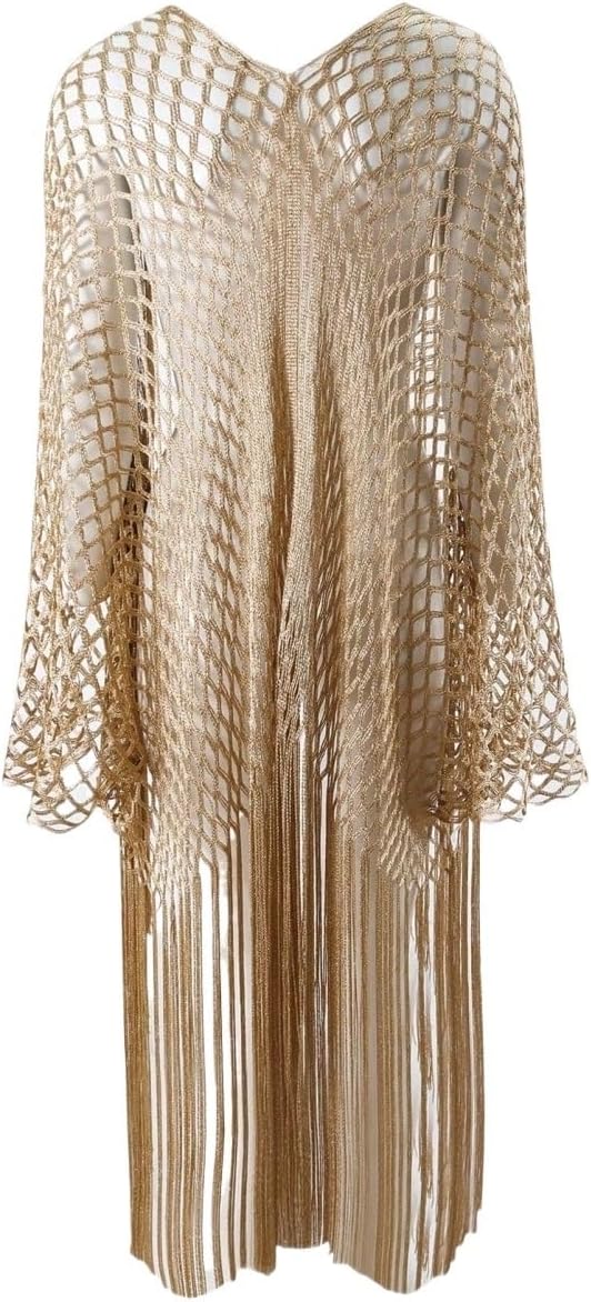 Womens Beach Hollow Out Hem Kimono Cover Up For Summer cover ups for swimwear