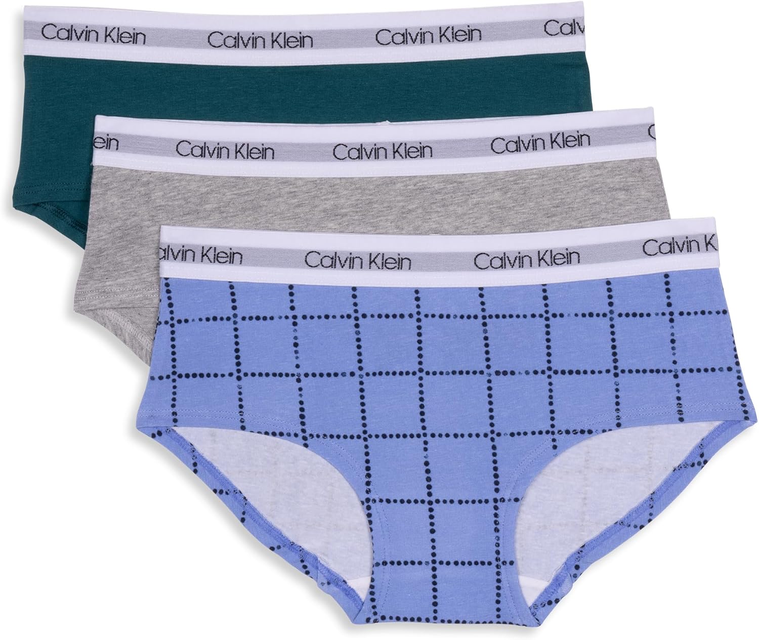 Calvin Klein Kids Girls' Modern Cotton Hipster Underwear 3-Pack