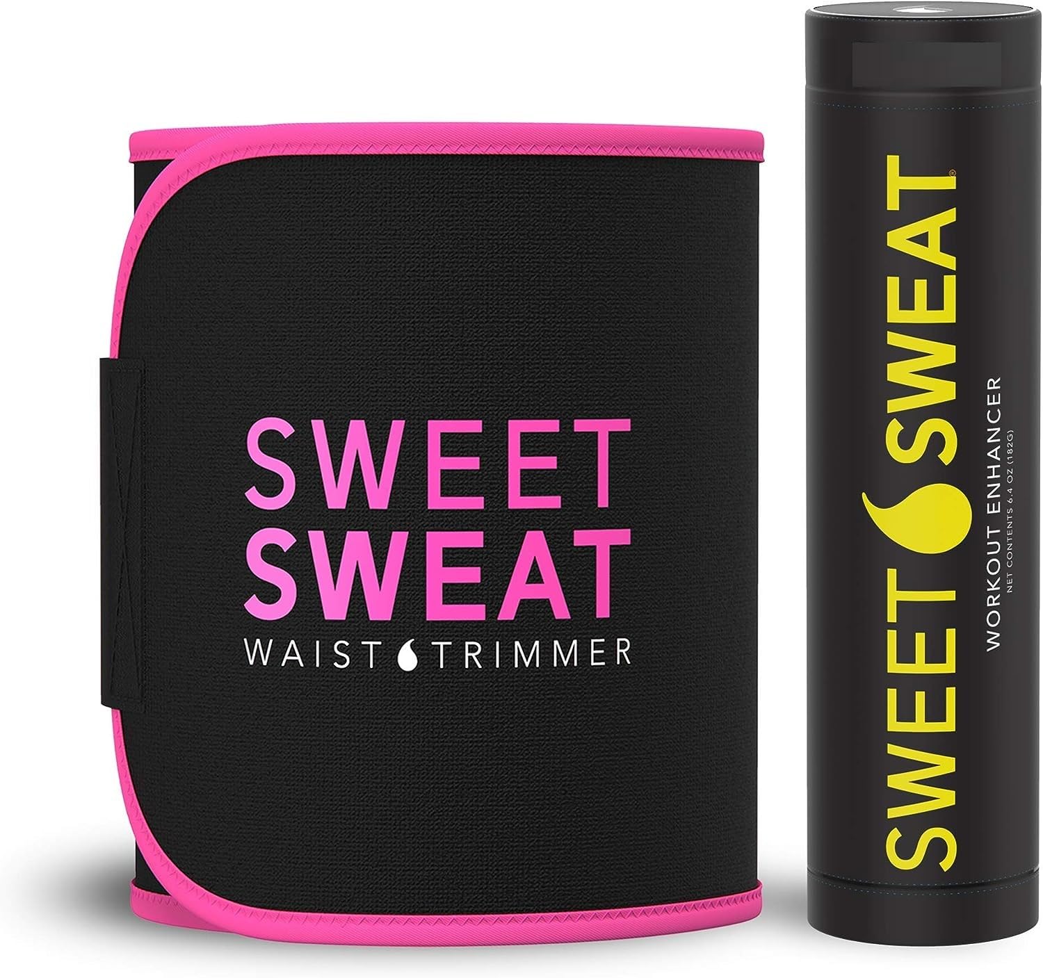 SWEET SWEAT WAIST TRIMMER (Core Series - Premium Sweat Enhancing Fitness Band for Women & Men Black/Pink-image-19