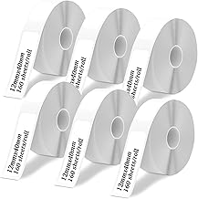 Farerkass Étiquettes Autocollantes, 6 Rouleaux D'étiquettes, 12x40mm Thermique Imprimante D'étiquettes, P15/Q30/D30/E10, pour Le Bureau La Maison L'école