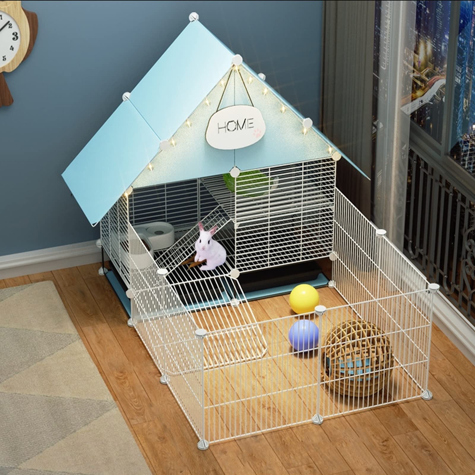 Amazon.co.jp: 暗号化うさぎ ケージ 1.3cmギャップ ウサギ小屋 ウサギ