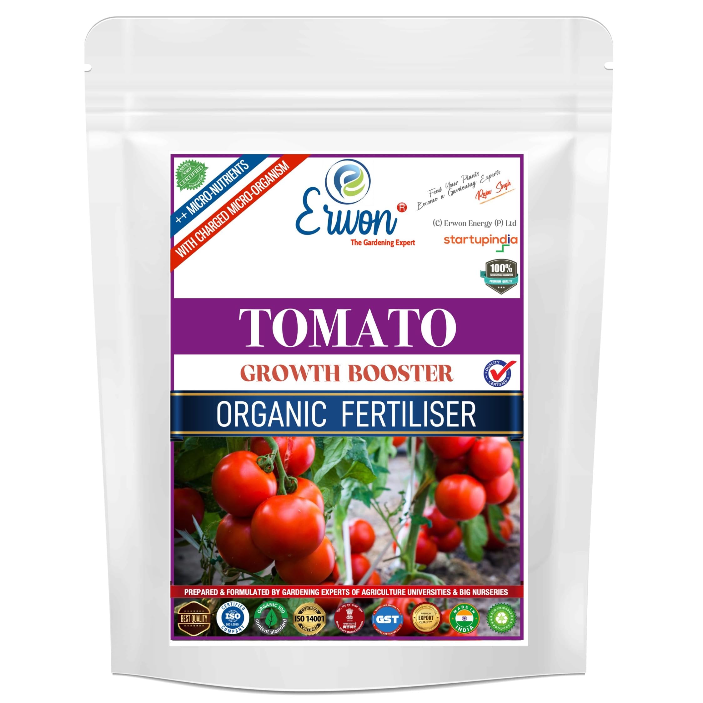 Erwon® Tomato Growth mix, Premium Essential Powerful Organic Fertilizer for Overall Growth of Tomato, with Charged Micro-organism and ++ Micronutrients (400 gm) (B097BDT96C) Amazon Price History, Amazon Price Tracker