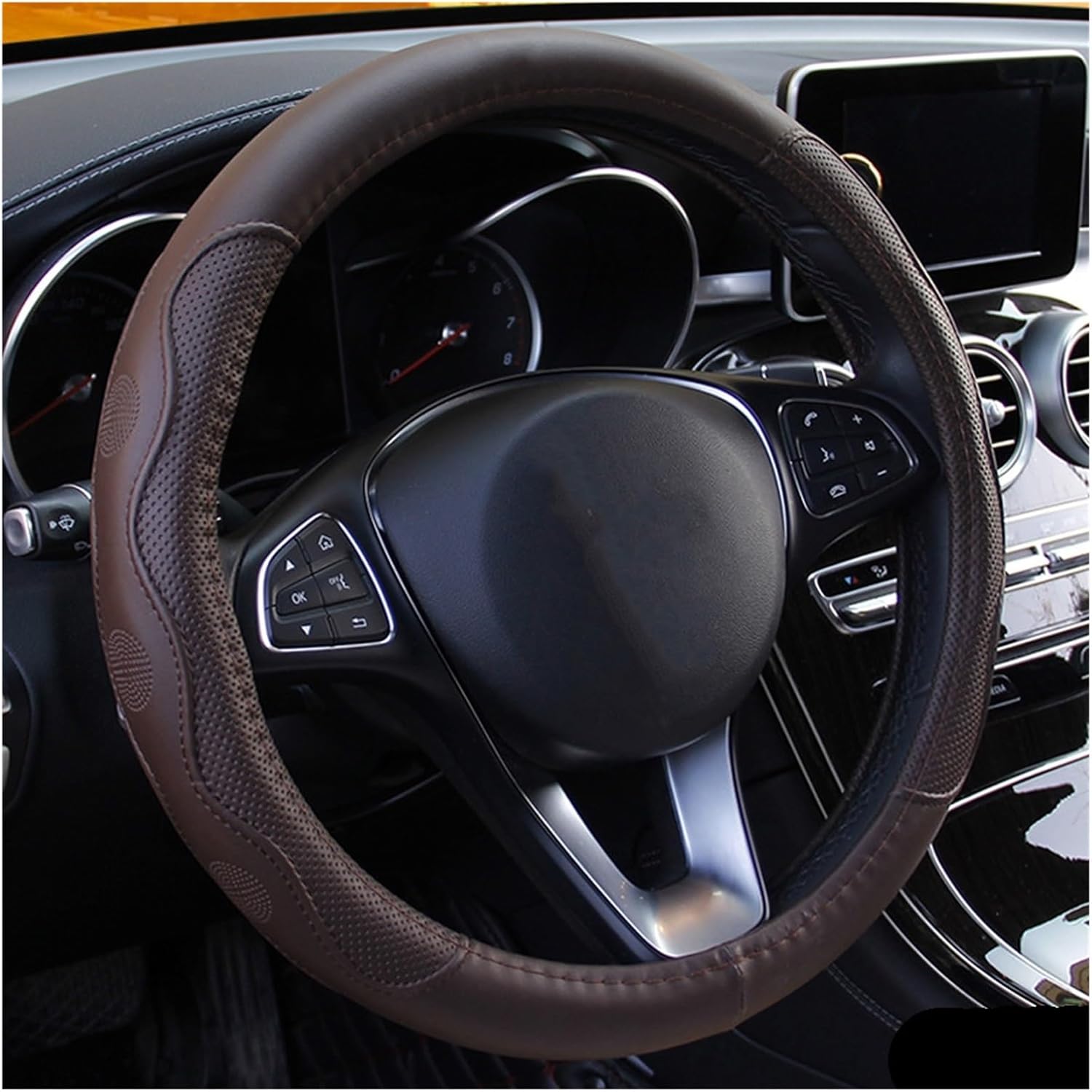 Wheel Protector Cover Car Steering Wheel Cover Volant Braid On The Steering-Wheel Funda Volante Auto Styling Steering Protective Case Cover(Blue)