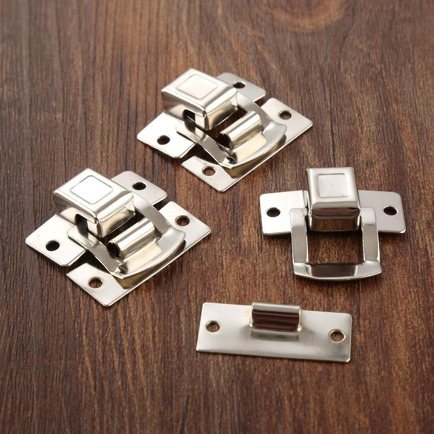 Hasp,10Pcs 34x30mm Box Hasps Iron Case Toggle Catch Lock for Jewelry Chest Box Suitcase Buckle Clip Clasp Furniture Hardware
