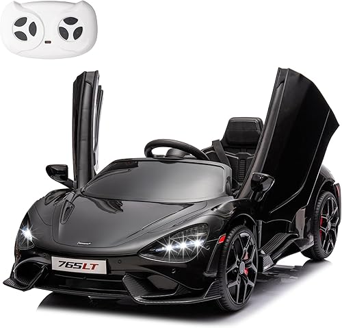 Miniatura 10 de Automóvil de paseo para niños con licencia McLaren 765LT para niños de 3 a 6 años, coche eléctrico de 12 V con batería eléctrica, con control remoto