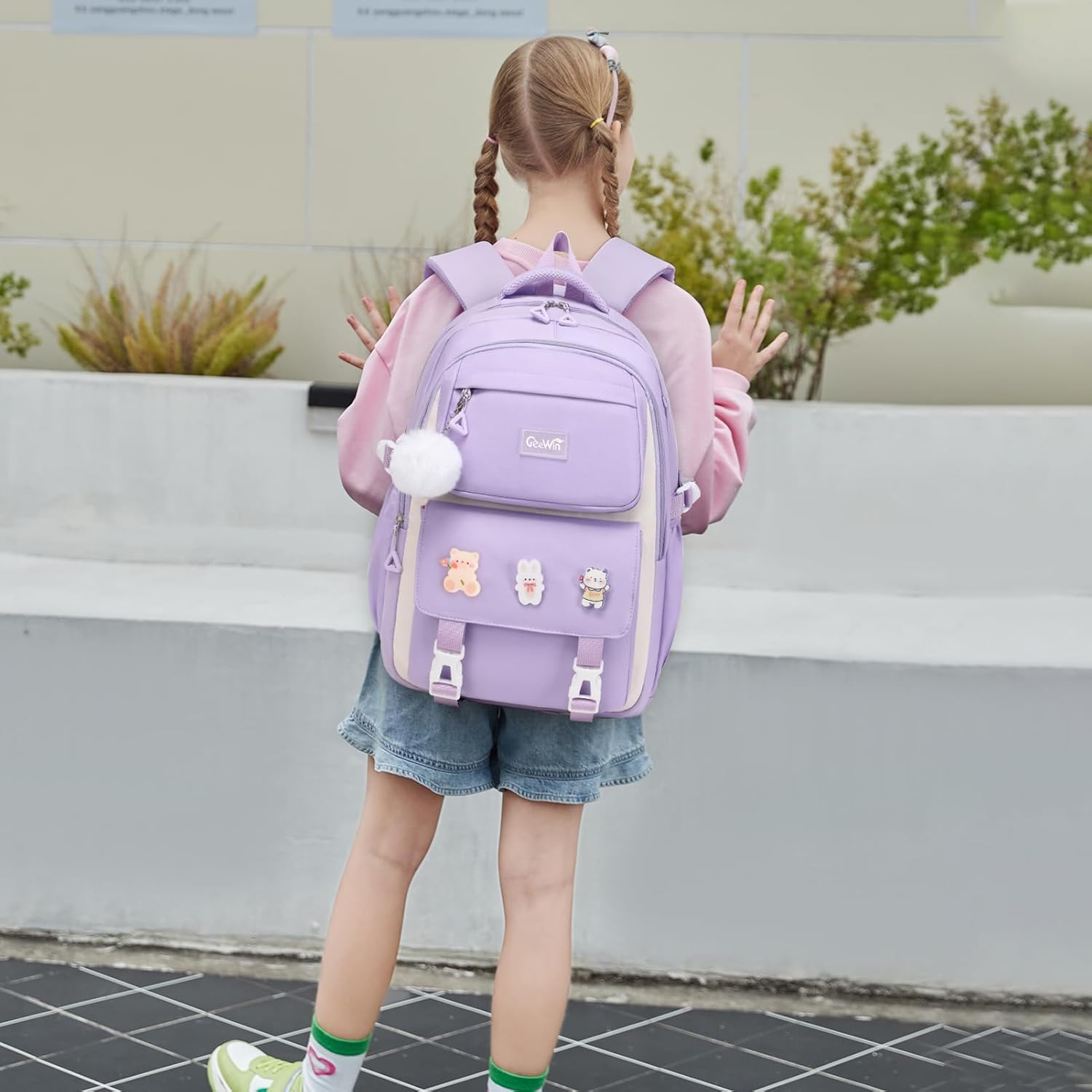 GeeWin Backpack for Girls with Lunch & Pencil Bags