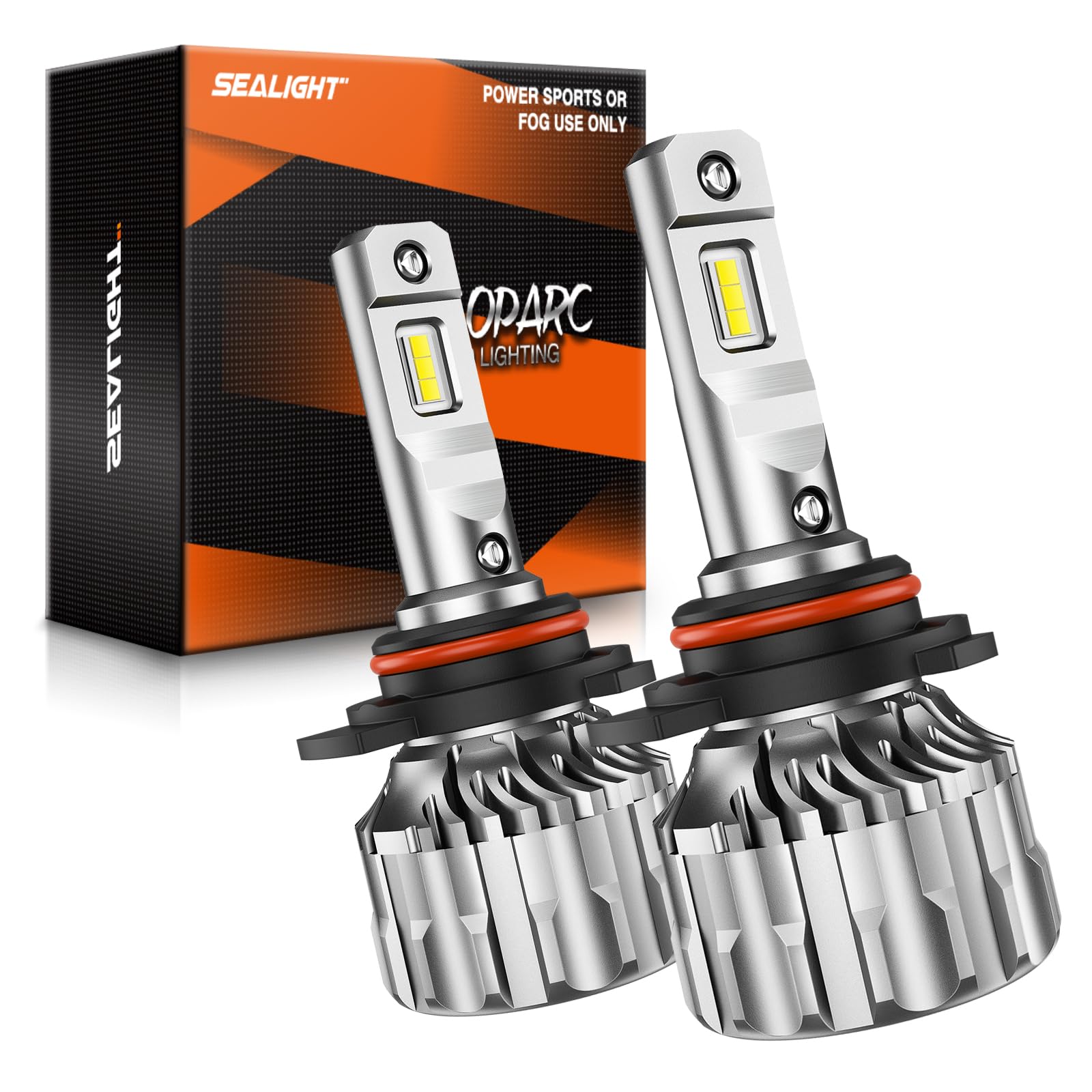 SEALIGHT 9012 Bulbs or Fog Bulb, 6500K Super Bright 9012 Fog Light with 15000RPM Cooling Fan, Plug-N-Play, Pack of 2