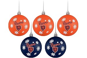 FOCO Detroit Lions 5-Piece Shatterproof Christmas Ornament Set