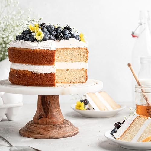 Miniatura 4 de HUAKENER Molde redondo para pasteles de 8 pulgadas, paquete de 3 moldes de silicona para pasteles con 100 piezas de papel pergamino, moldes