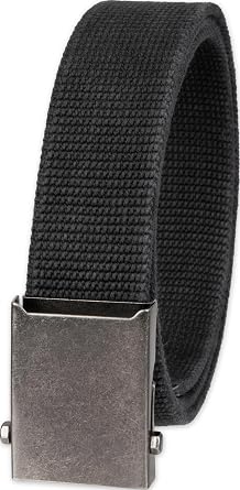 Columbia Mens Military Plaque Buckle Fabric Belt- One Size 42" Length - Everyday and Outdoor Wear