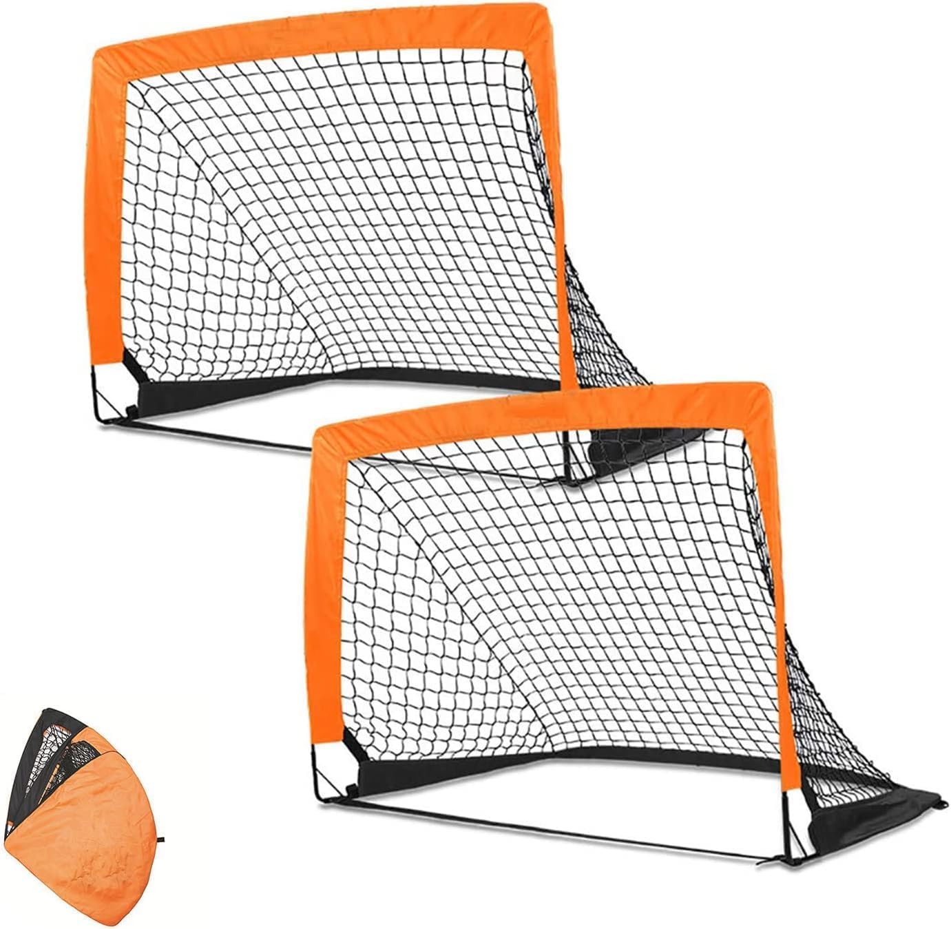 Soccer Goal, Set of 2 Portable Soccer Goal, Backyard Pop Up Football