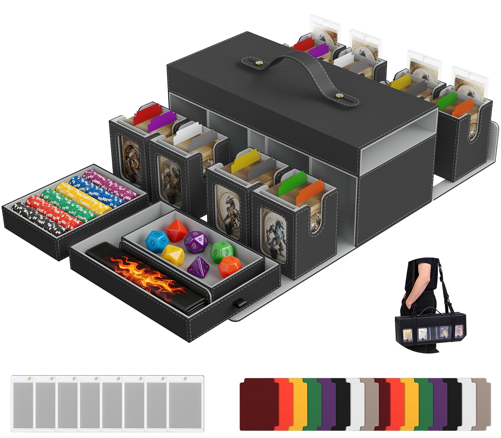 X1 ソウルショーコン トレカset Amazon.com: Cortile MTG Commander Deck Box 8-Deck Modular Card
