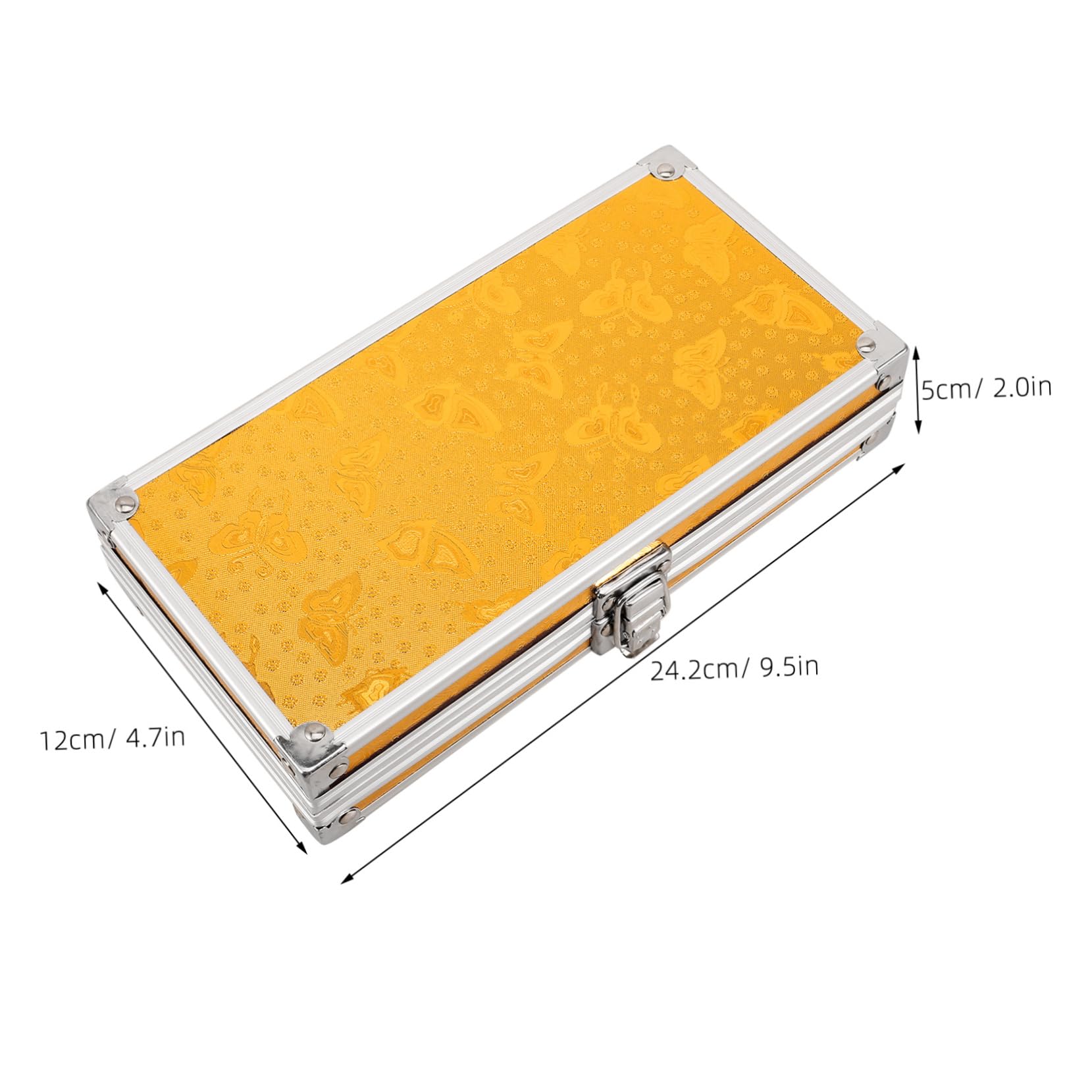 KONTONTY Handheld Aluminum Tool Box Sturdy Makeup Artist Travel Case Portable Cosmetic Organizer