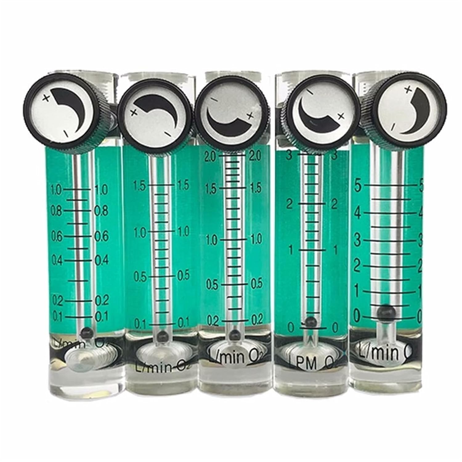 1pcs Air Oxygen Gas Flow Meter Flowmeter Caudalimetro Counter Flow Indicator O2 Oxigen Gas Meter Flow Device Switch 0.1-1.5L/min(3-30L per Min 116mm)