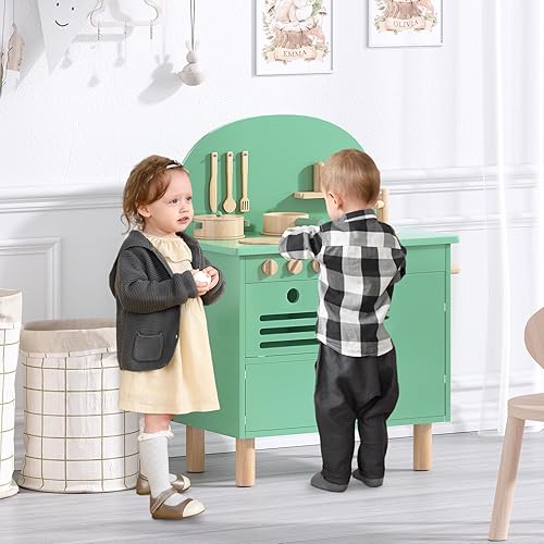 Miniatura 2 de cuoote Play Kitchen Set for Kids Toddlers, Toddler Kitchen Set, Wooden Mini Pretend Kitchen playset for Boys Girls, Toy Kitchen Gift for Girls &amp;