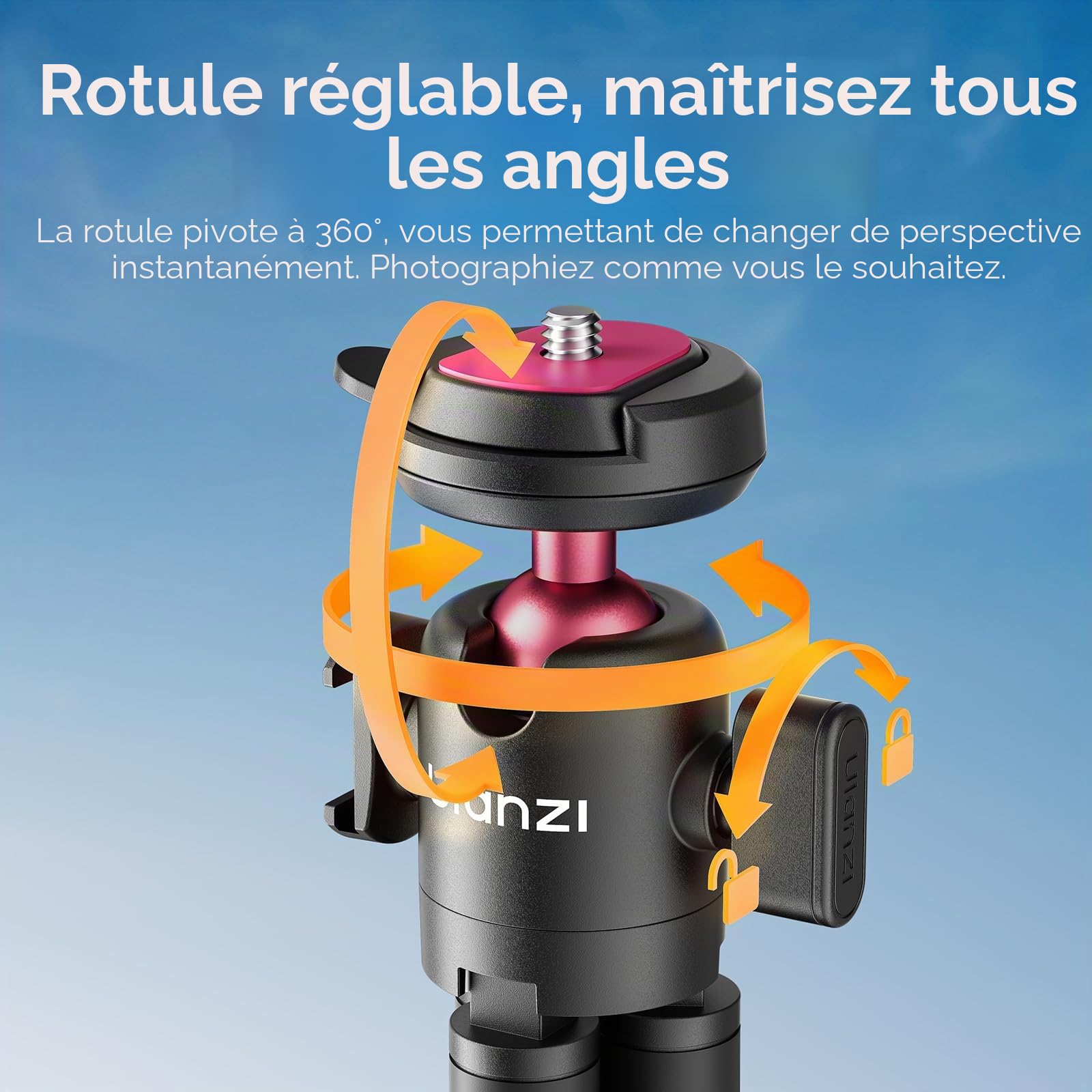 ULANZI MT91 Trépied Smartphone Flexible avec Télécommande Bluetooth, Trépied pour Appareil Photo Octopus avec système de Fixation Rapide, Mini Trépied W Adaptateur pour Caméra d'action