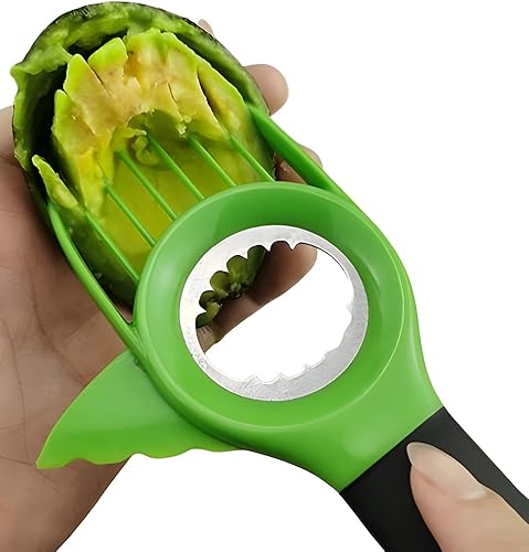 Miniatura 2 de Cortador de aguacate 3 en 1 y removedor de hoyos, cortador de aguacate, juego de herramientas de aguacate con acero inoxidable, perfecto para picar,