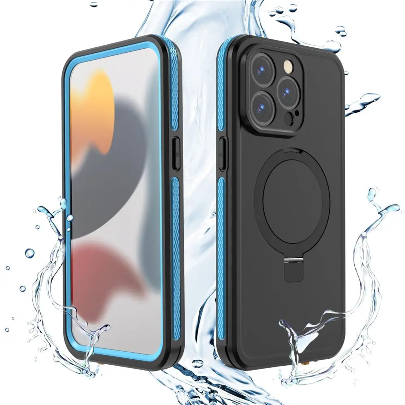 Coque iPhone 15 Pro bleu antichoc intégrale pour sécuriser votre écran - 8