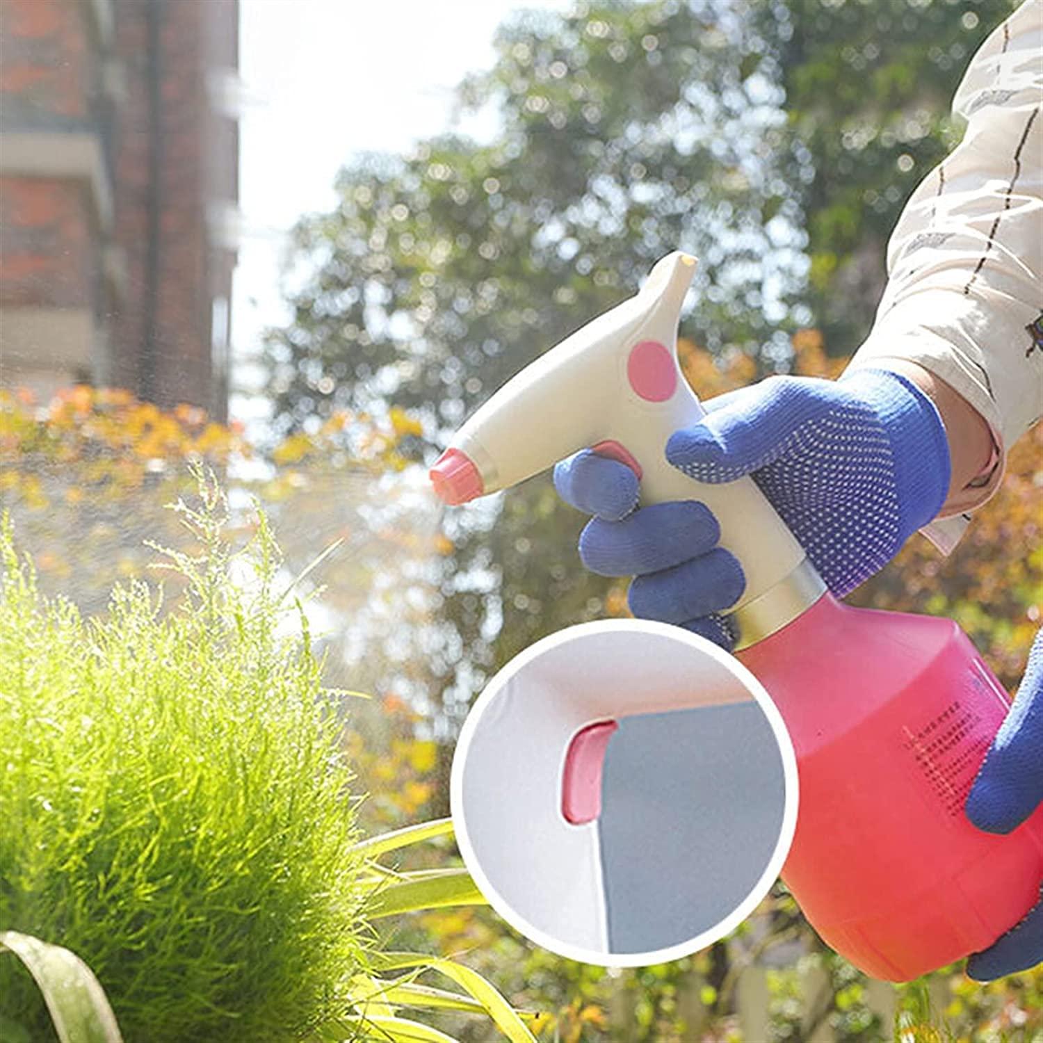 Gießkanne aus ABS-HDPE | Mehrfarbig 10,5 x 13,5 x 26,5 cm for Garten-Bonsai im Innen- und Außenbereich: Elektrisches Bewässerungsgerät(Roze)