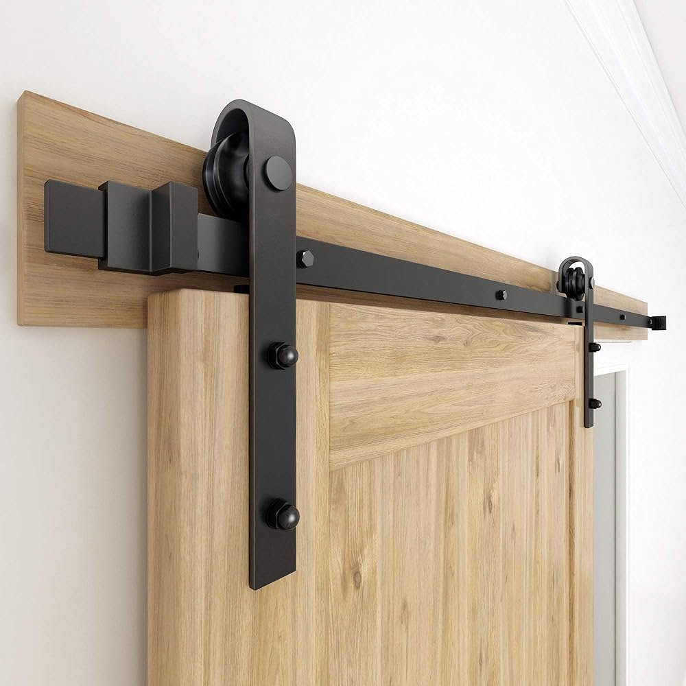 ZEKOO 吊り引き戸レール バーンドア金具 引き扉 4 FT (1.22メートル
