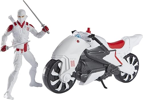 G. I. Joe Snake Eyes G.I. Joe Origins Storm Shadow con figura de ciclo sigiloso y vehículo con función de ataque de giro ninja, juguetes para niños