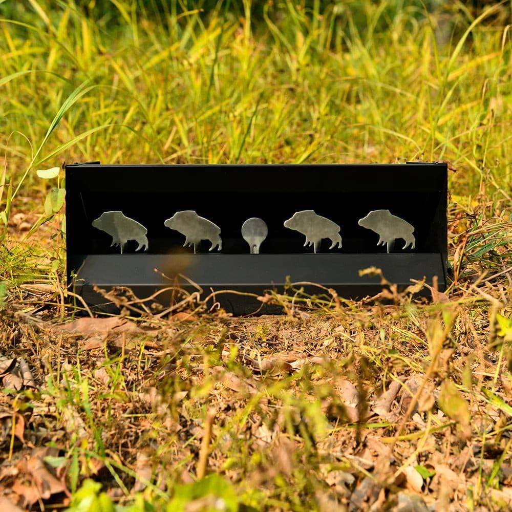 Target for Shooting Hunting Pellet BB Guns High Caliber 0.177 or 0.22 Metal Quad Gallery Practice