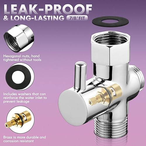 Miniatura 3 de Pulverizador de bidé de inodoro de mano, rociador de chorro de presión de agua ajustable de acero inoxidable para inodoros existentes, juego de