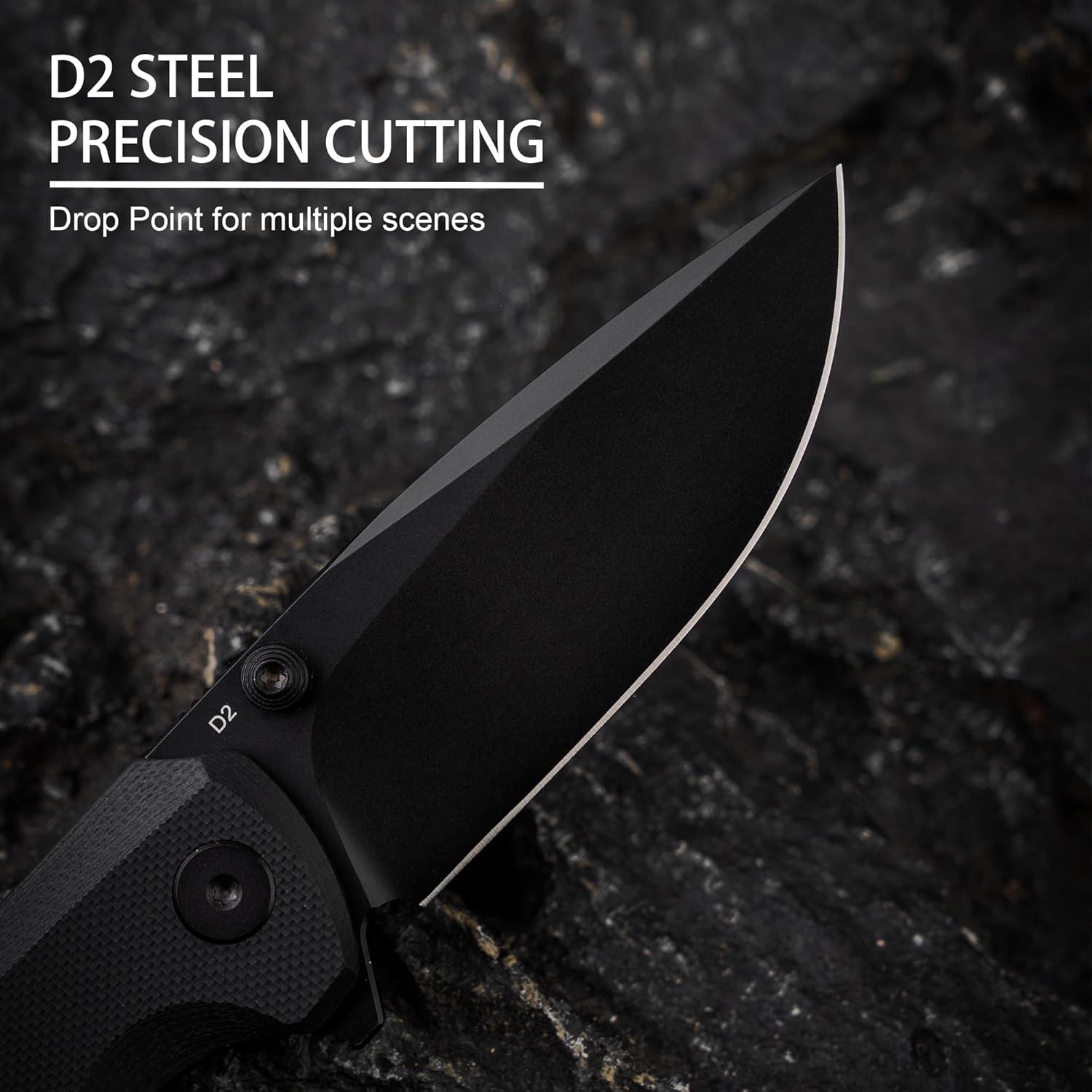 Folding Pocket Knife, 2.91'' D2 Steel Blade, Small EDC Knife with Pocket Clip for Men Women G061AGB