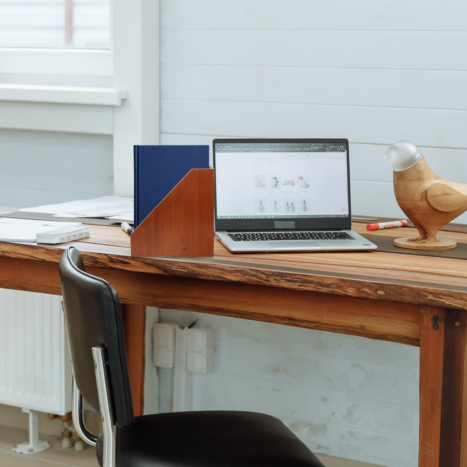 Scrivania in legno con noi Design – Contenitore versatile per accessori da ufficio e documenti, soluzione semplice e pratica per casa e ufficio