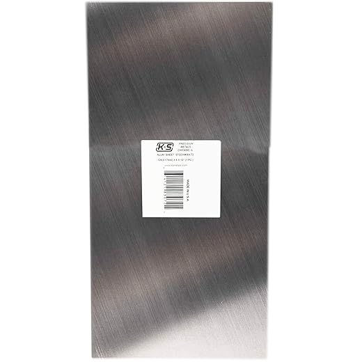 K & S K&S 83072 Aluminum Sheet, 125" Thick x 6" Wide x 12" Long, 1 Piece, Made in The USA