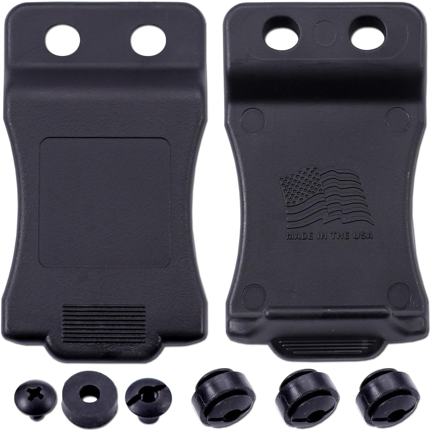 XCLIP IWB Belt Clip Attachment for KYDEX Gun Holsters & Knife Sheaths – (Inside-The-Waistband) – Made in U.S.A. - Adjustable Hole Design - Mounting Hardware Included