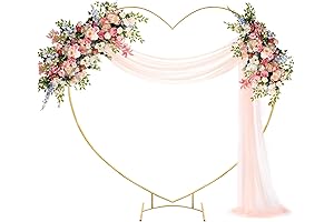 6.7FT Mesmerizing Gold Heart Arch Stand: Elevate any Event with Sophisticated Charm