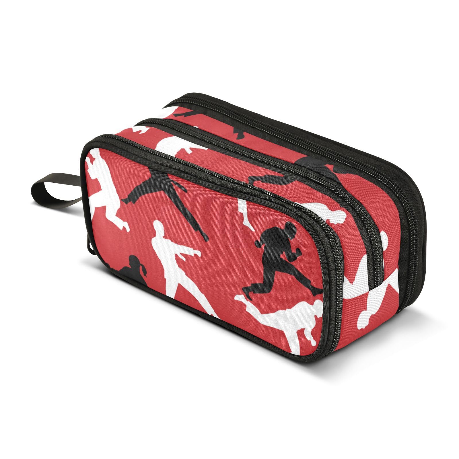 ISAOA Big Capacity Pencil Cases Japan Martial Arts Karate Pouch Bag Large Pen Bag Stationery Bag for Girls Boys Student Adults Zipper Pencil Pouch