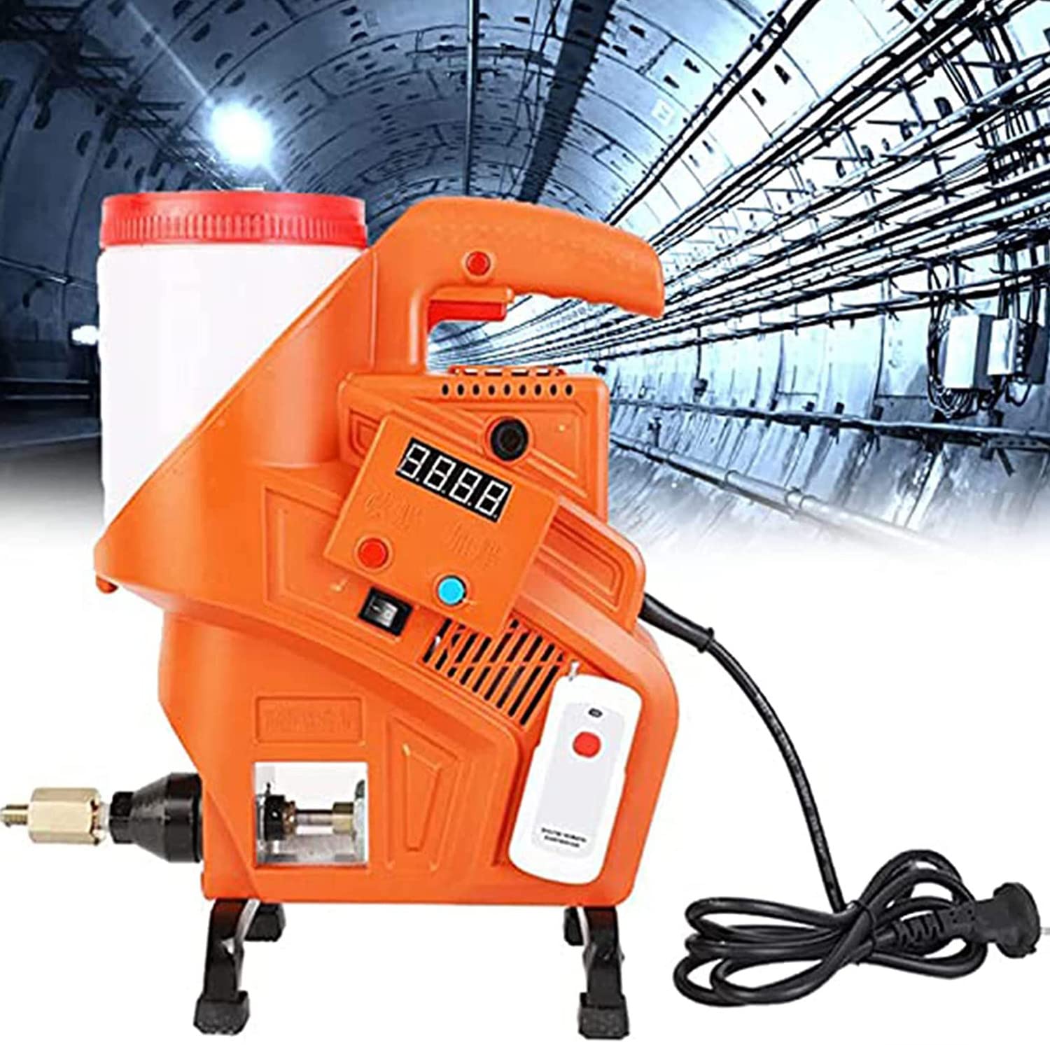 Máquina de lechada eléctrica, bomba de mortero de alta presión para reparación de hormigón, reparación de fugas de piscina de agua con control remoto, herramienta eficiente de lechada de suelo