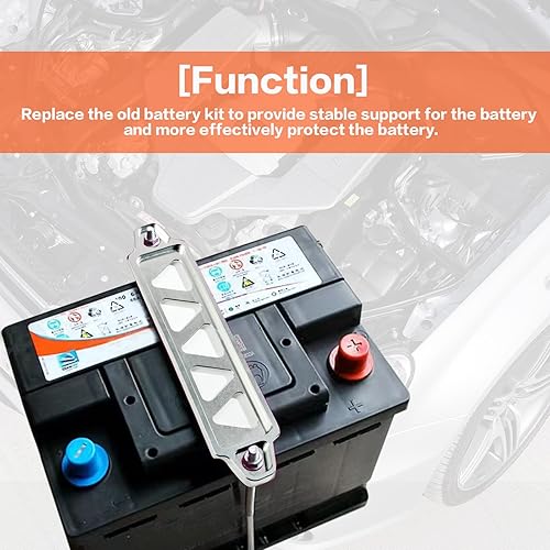 Miniatura 9 de Soporte de sujeción para batería, kit de soporte de batería de automóvil con pernos en J de 10 pulgadas, soporte de montaje de amarre de batería