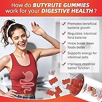 Vista 3 de Gomitas de butirato Suplemento para la salud intestinal butirato con probióticos y fibra prebiótica gomitas para mujeres y hombres sin azúcar Apoyo